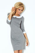 Kleid mit  Kragen - grau Labyrinth 111-2