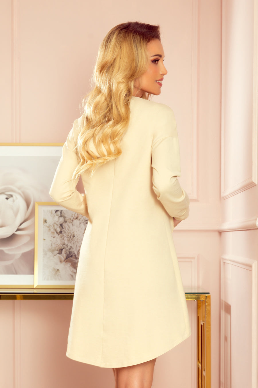 328-1 AMELIA Känguru-Hoodie - beige